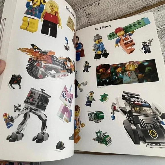 Lot Of 2 Lego Movie Books-Essential Guide-Sticker Book 1/2 Full - Picture 8 of 12